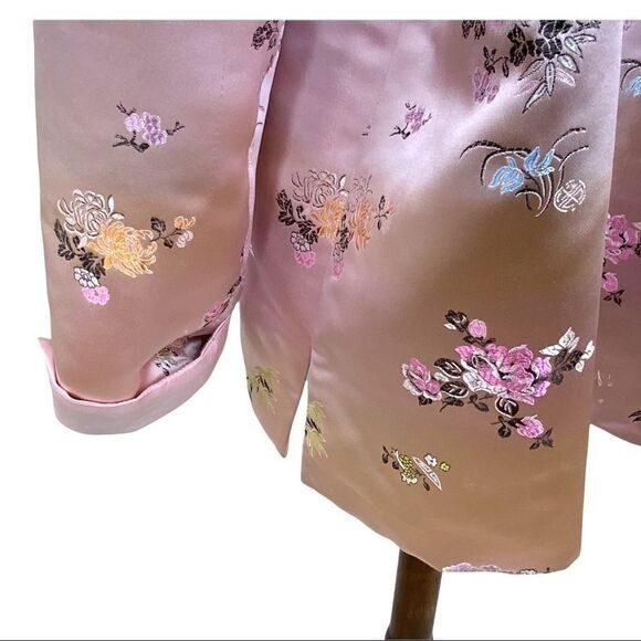 Asian inspired floral reversible coat pink - Picture 6 of 10